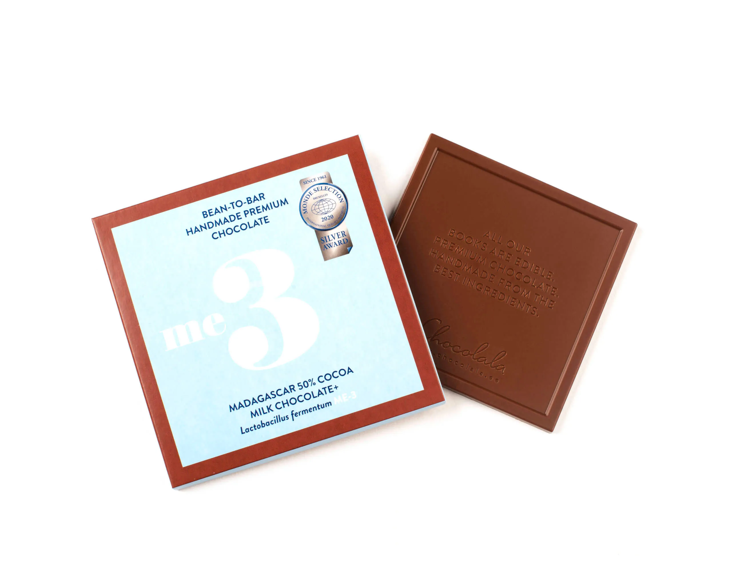 Chocolat au lait bean-to-bar de Madagascar aux probiotiques (ME-3®)